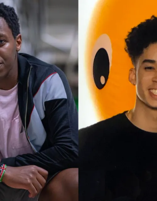 From left to right, Brian Nzuki ’22 and Emilio de Leon ’23.