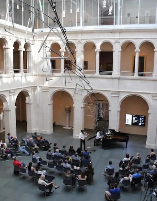 Arts First will present an afternoon of student performances in the Calderwood Courtyard, Harvard Art Museums, 1-5 p.m. Saturday.