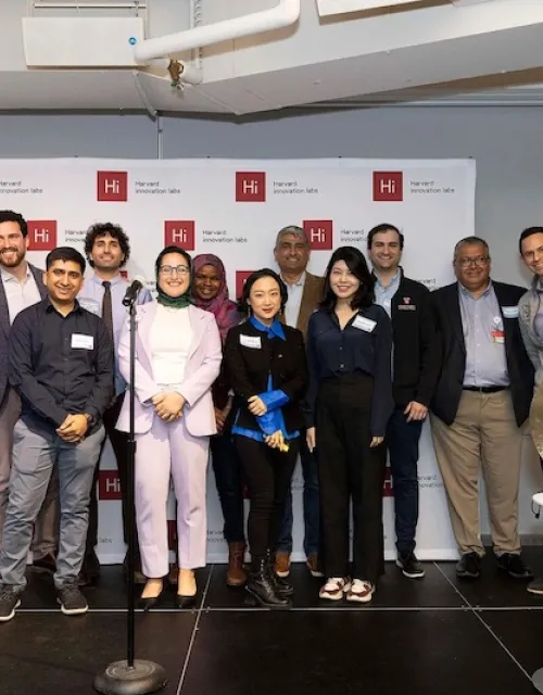 Finalists in the health and life science category at the President's Innovation Challenge event, held at the Harvard Innovation Labs.