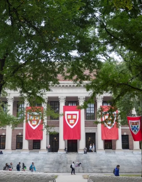 Widener Library in Harvard Yard.