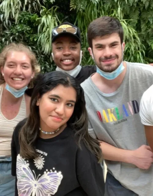 Washington University Professor Patty Heyda (from lower left) and Saul Glist joined interns Claire Pryor, Muskaan Arshad, Christian Gines, A.J. Veneziano, and Malik Sediqzad in St. Louis for the Commonwealth Project.