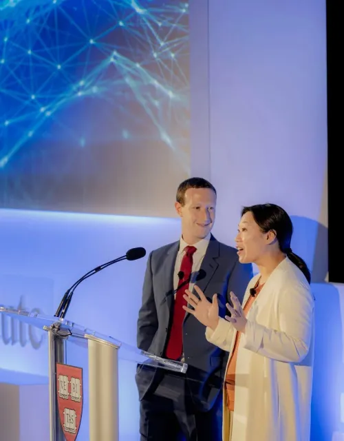 Mark Zuckerberg and his wife, Priscilla Chan, shared their vision for the Kempner Institute, a “one-of-a-kind institute in the world for studying intelligence.”