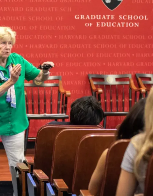 Professor Katherine Merseth teaching in front of a class