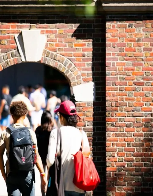 Students walking to class