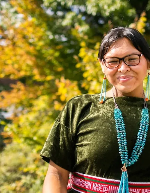 “It was the Native upperclassmen when I was a first-year who really guided me and helped me,” said Keana Gorman, who is concentrating on history and literature with a secondary in Ethnicity, Migration, and Rights.