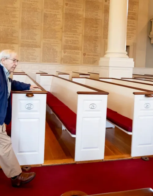 Bob Hurlbut in Memorial Church