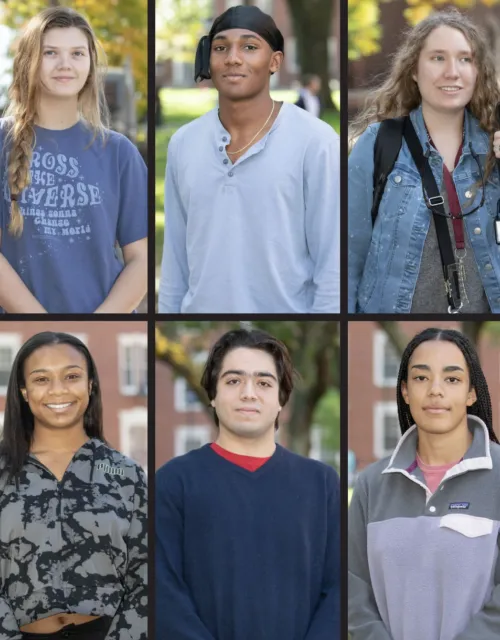 10 student portrait photos in a grid