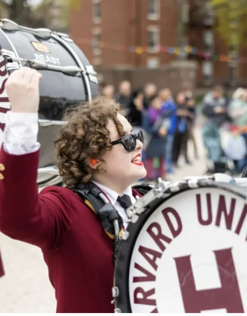 The Harvard University Band performs during the Arts First Festival.