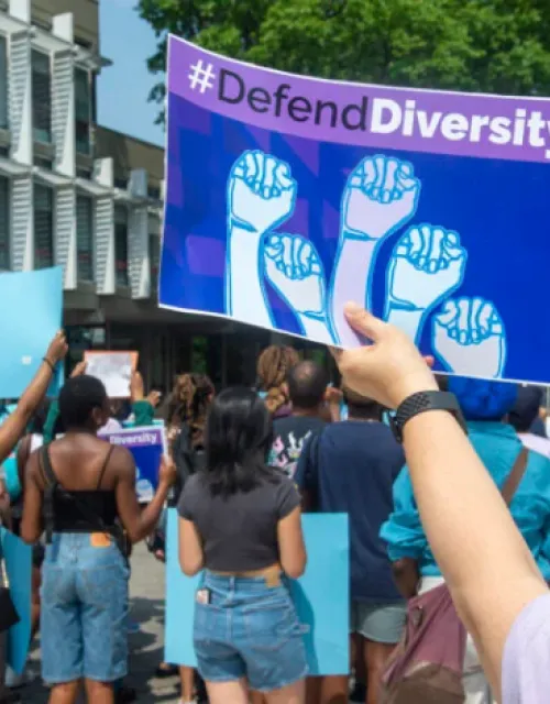 olCollege and Summer School students, alumni, and parents, campus rally