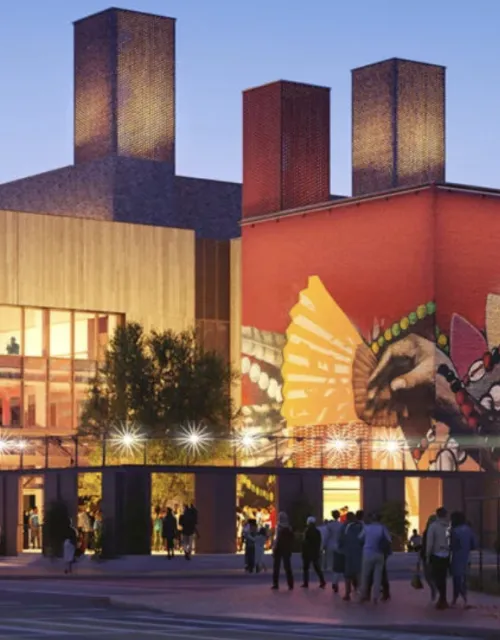 Architectural rendering of the A.R.T.’s new home in Allston