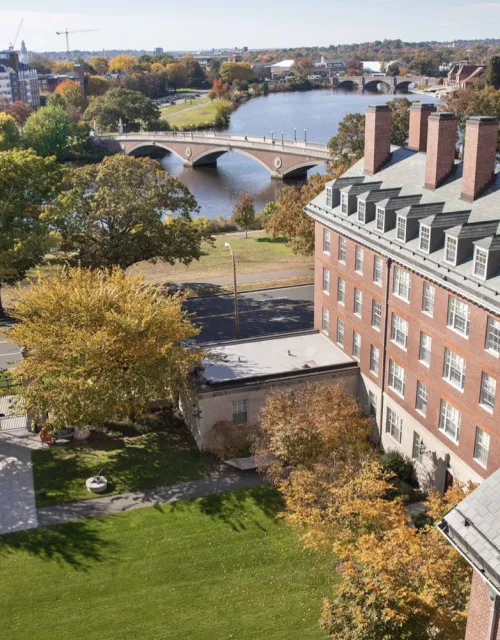 The Weeks Bridge as seen from the Dunster House tower.