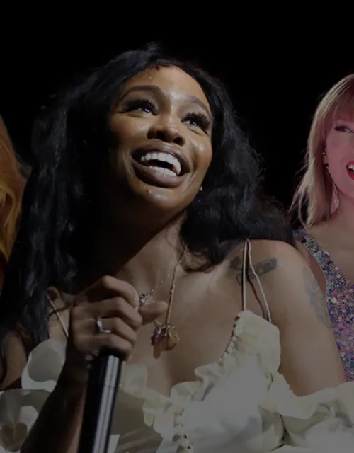 Olivia Rodrigo, Beyoncé, SZA, Taylor Swift, and Meghan Thee Stallion.
