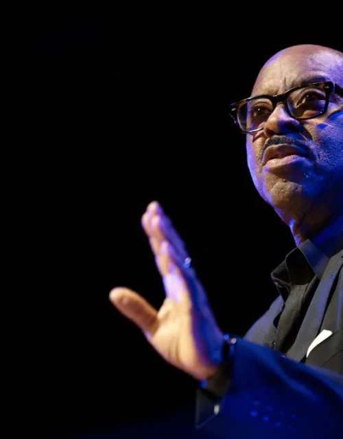 Courtney B. Vance ’82 took to the stage at the 38th annual Cultural Rhythms.