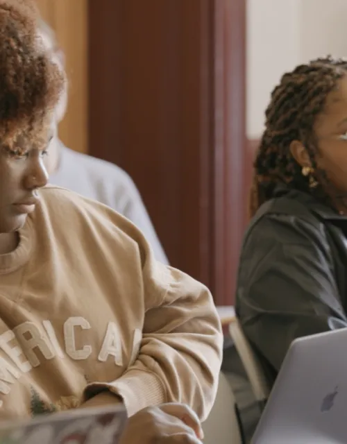 up close of students in the classroom