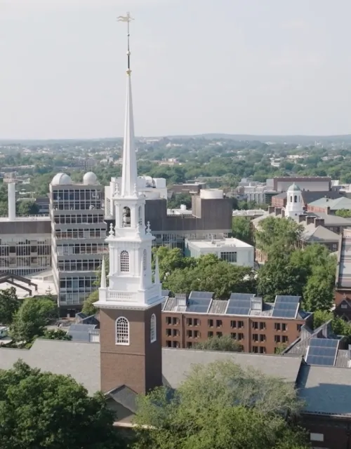 Aerial view of Harvard's campus