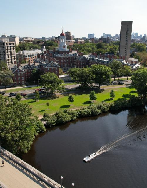 Overlooking the Charles River and Dunster House