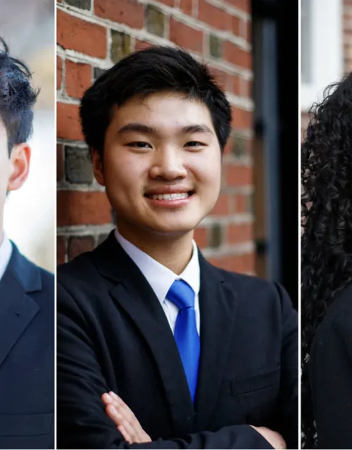 Picture of Ryan Doan-Nguyen (from left), John Lin, and Laila Nasher.