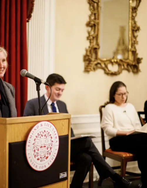 Dean Hopi Hoekstra gives opening remarks.  Photos by Grace DuVal