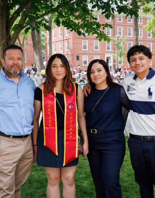 Harvard grad Ayleen Villarreal (second from left), with her family.