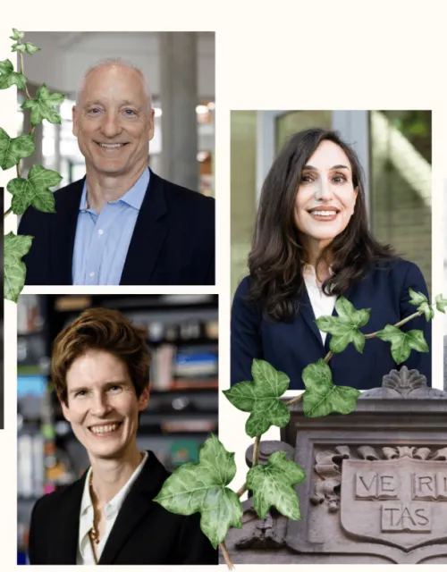 File photos by Veasey Conway/Harvard Staff Photographer, Grace DuVal, and Stephanie Mitchell/Harvard Staff Photographer; photo illustration by Liz Zonarich/Harvard Staff