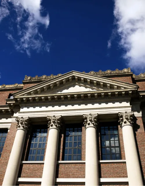 Harvard University. Side of Widener