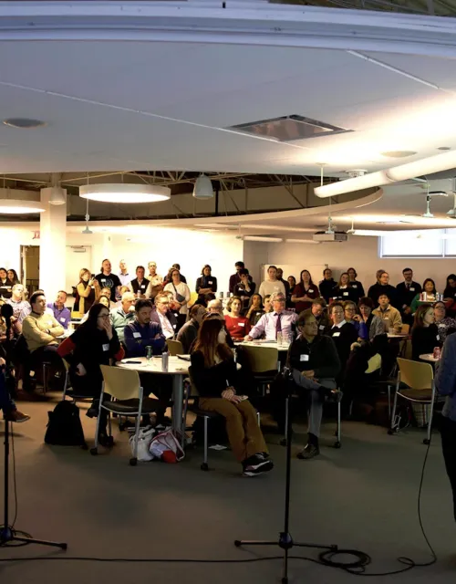 Crowd gathers to celebrate LXP's rollout 