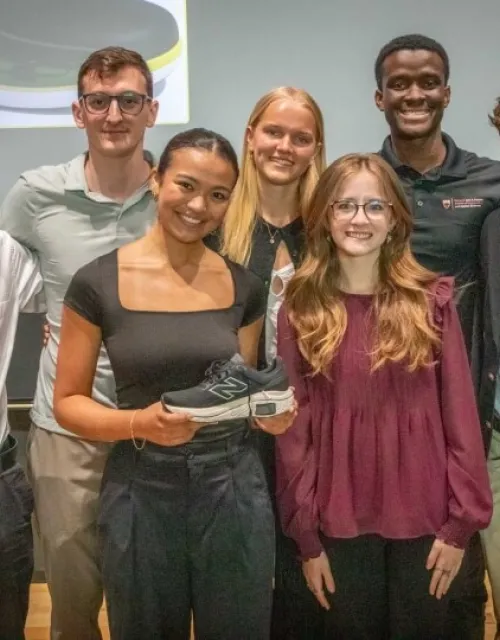 ElectroStep team members Jerry Li, Viktor Bokisch, Kiyana Gallagher, Josefina Biernacki, Leah Lourenco, Ashley Redhead and Andrew Morrissey.