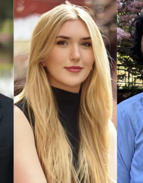 Headshots from left to right: Jay, Alyson, and Coby.