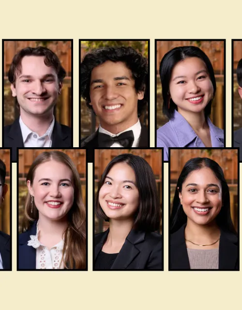 Collage of 10 individuals smiling
