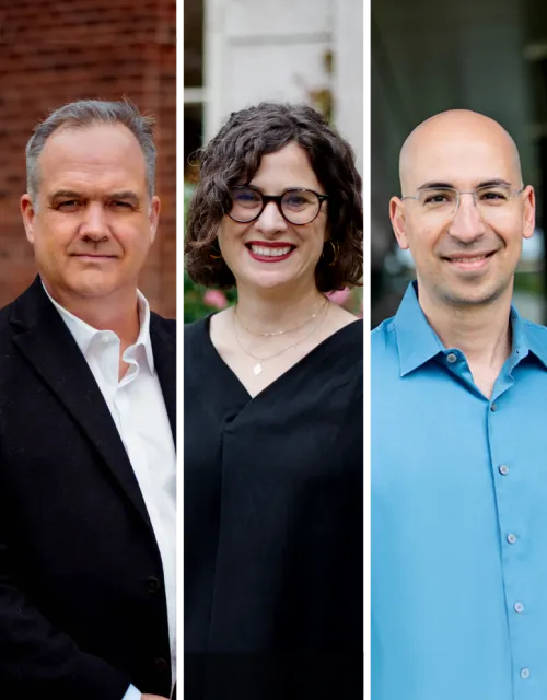 A collage of 5 new Harvard professors.