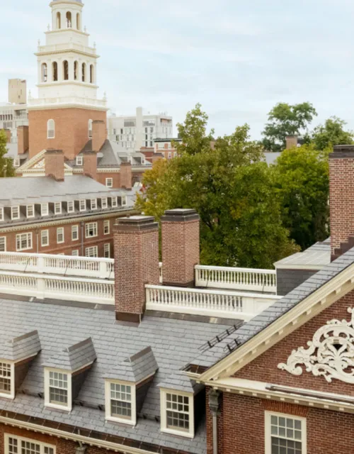 View of the outside of a Harvard House