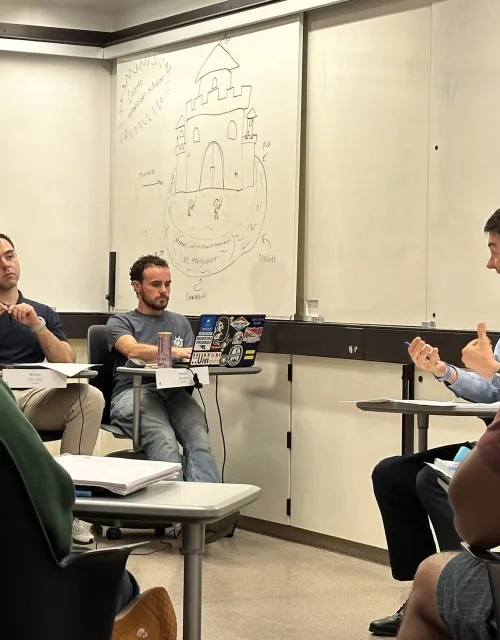 Professor Eric Beerbohm addressed students during The Constitutional Framework Unit Seminar during Harvard’s 2026 College Readiness Bootcamp.
