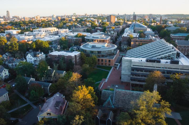 Birds eye view of campus