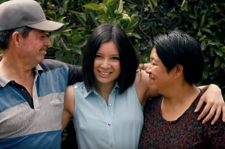 Lucerito and her parents