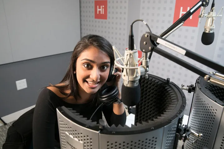 Simi Shah in the studio