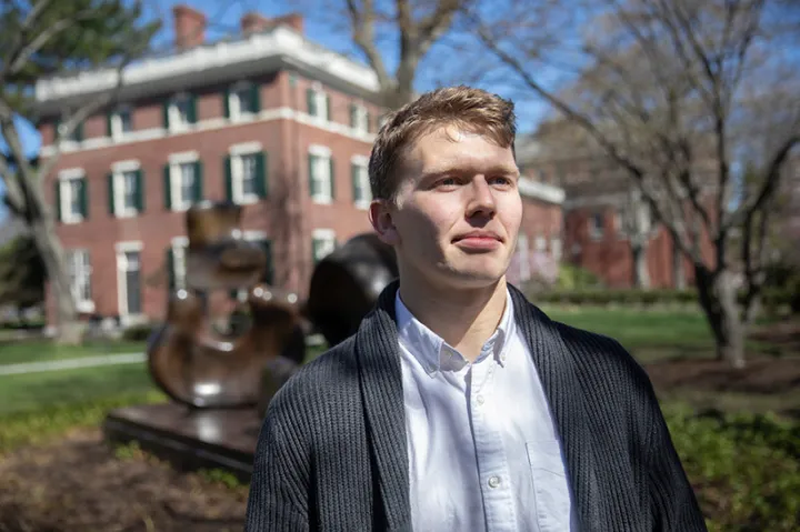 Dylan Wile' portrait outside