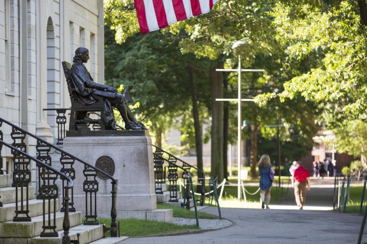 John Harvard Statue in Harvard Yard