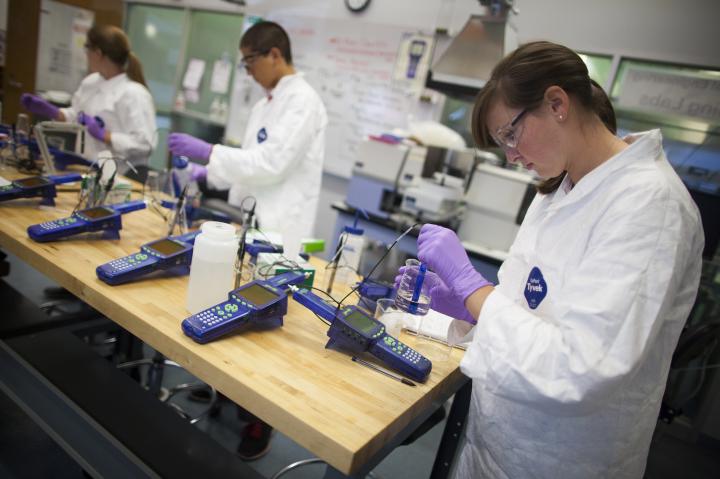 A student doing research in a lab