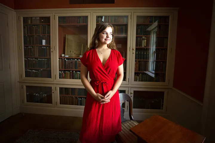 Elizabeth Propst '22 is working on a project "Poetry in America" with Professor Elisa New for her undergraduate summer research fellowship.