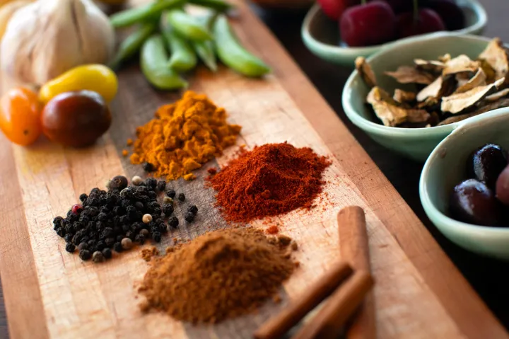 Food being prepared for a meal at home.