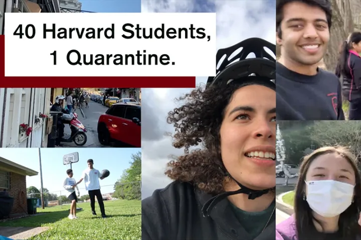 montage of students that are featured in the Qurantine video