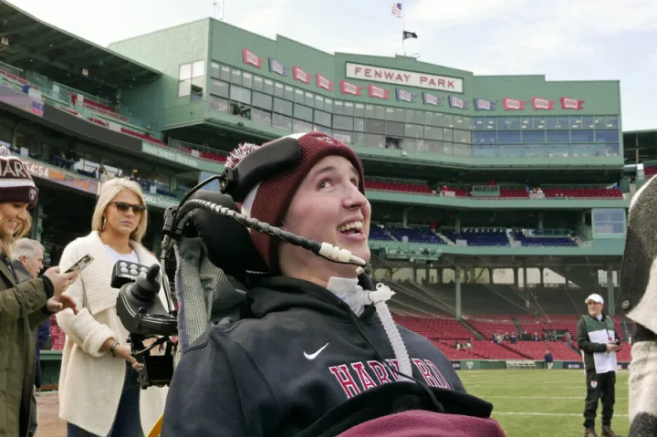Ben Abercrombie '21 at a 2018 Harvard-Yale football game.