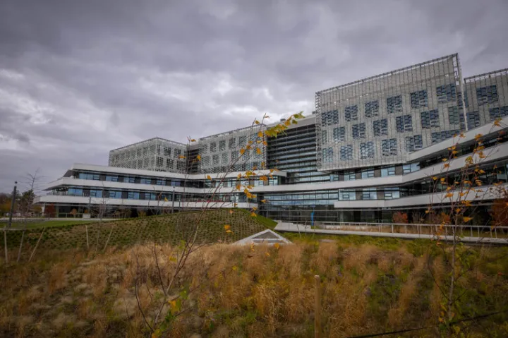 A photo of the new Science and Engineering Complex in Allston.