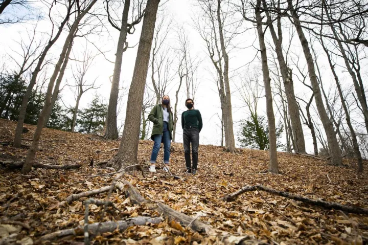 Candice Chen '22 (left) and Noah Secondo '22.