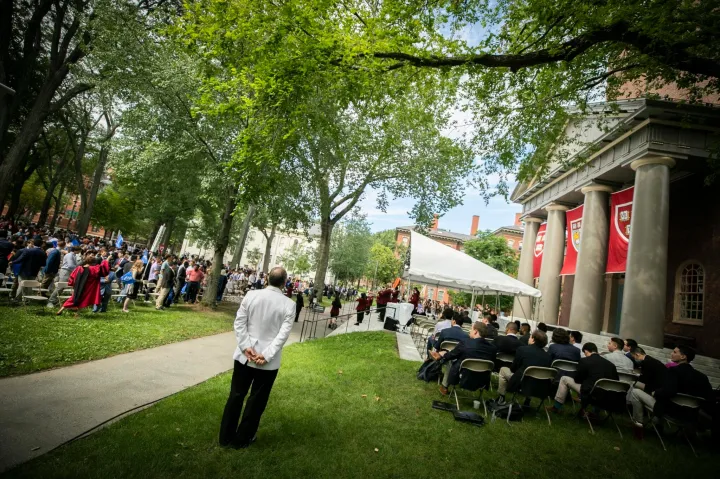 The Classes of 2024 and 2025 were welcomed in Tercentenary Theatre Tuesday. The Class of 2024 set the stage in the morning ceremony.