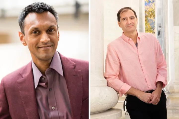 Kempner Institute for the Study of Natural and Artificial Intelligence will be headed by Bernardo Sabatini (right) and Sham Kakade.