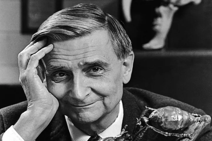 E.O. Wilson in 1994. Wilson received his Ph.D. from Harvard in 1955, joining its faculty in 1956. Wilson remained at the University the rest of his career.