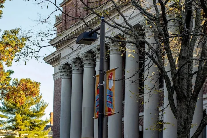 Widener Library in Harvard Yard.