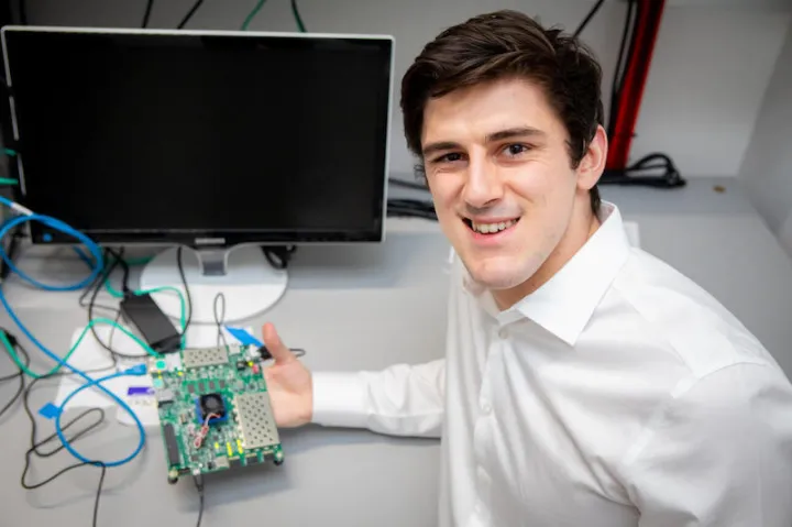 Coleman Hooper, S.B. '22, built a hardware accelerator to make speech recognition software more energy efficient for his senior capstone project.