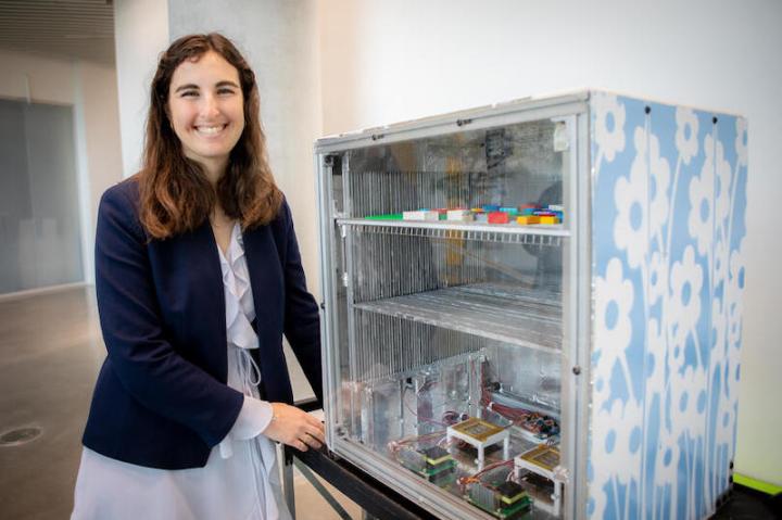 Katie Barkin, S.B. '22, built an ultraviolet sanitation device for small objects such as children's toys for her senior capstone project.